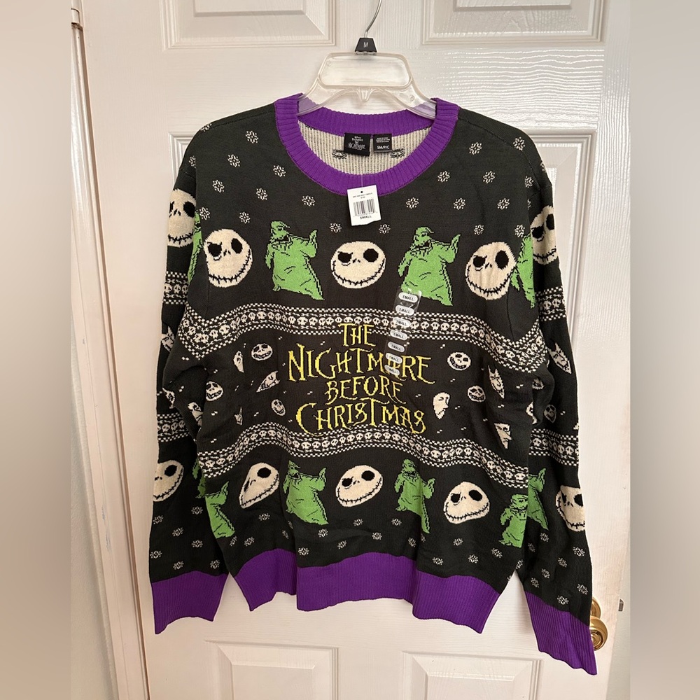 The Nightmare Before Christmas Black and Green Sweater